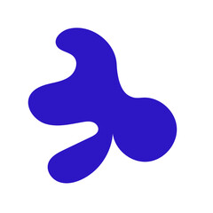 Abstract blue shape decor 