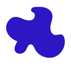 Abstract blue shape decor 