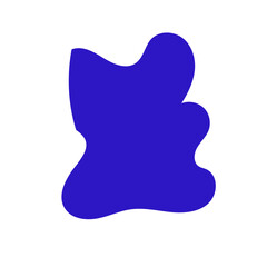 Abstract blue shape decor 