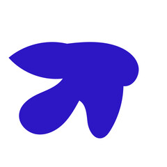 Abstract blue shape decor 