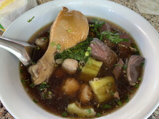 A Bowl of Steaming Chicken Noodle Soup