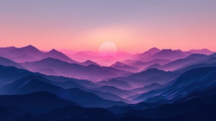 Fototapeta premium sunset in the mountains