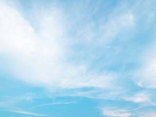 Fototapeta premium Beautiful clouds during spring time in a Sunny day. Blue sky and white fluffy clouds