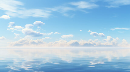 Obraz premium Vast Expanse of Calm Sea Under Clear Sky