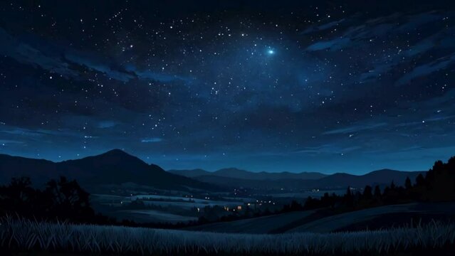 night sky and clouds 4k video