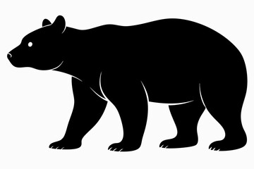 Bear silhouette vector illustration