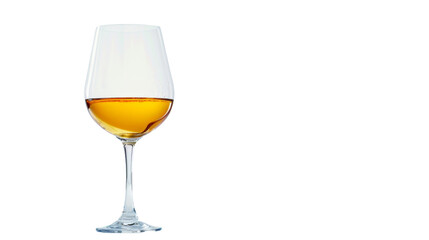 Glass of wine on white background
