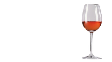 Glass of wine on white background