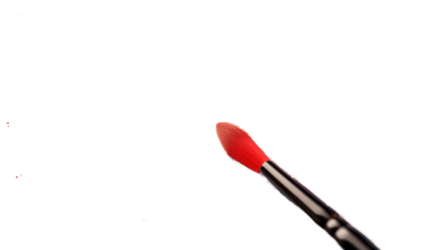 Glitter brush on white background