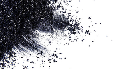 Glitter brush on white background