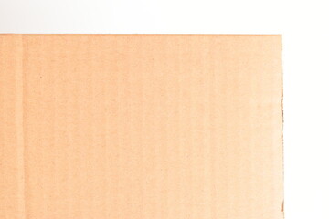 brown cardboard box on white background, recycle material