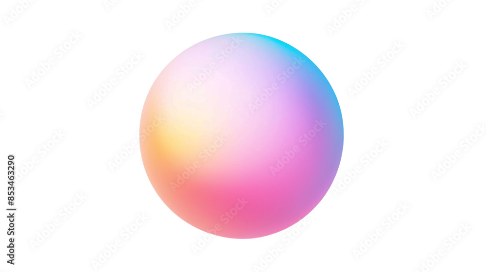 Poster gradient sphere bubble on white background