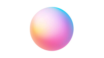 Fototapeta premium Gradient sphere bubble on white background
