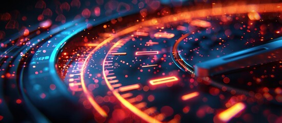 Racing speedometer speed background