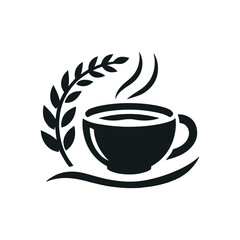 Elegant Coffee Logo Silhouette Vector for Cafes and Coffee Shops