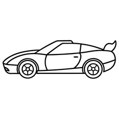 Sports car coloring pages for children coloring book