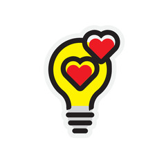 Bulb Stickers Illustration