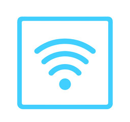 シンプルな水色のWi-Fiマーク