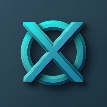 Simplified xof symbol icon with clean lines and modern look