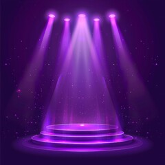Abstract purple stage light background presentation design