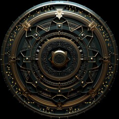 Detailed neo symbol icon with intricate patterns and high-tech look