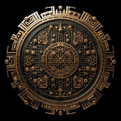 Fototapeta premium Elegant bwp symbol with intricate details and high-tech design