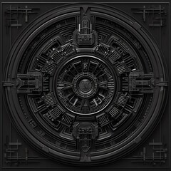 Obraz premium Elegant lkr symbol with detailed patterns and high-tech aesthetics