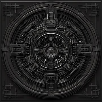 Elegant lkr symbol with detailed patterns and high-tech aesthetics