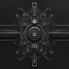 Elegant pln symbol with intricate details and high-tech look