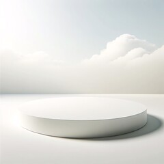 empty white podium