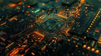 Obraz premium Technology and connection 4k wallpaper