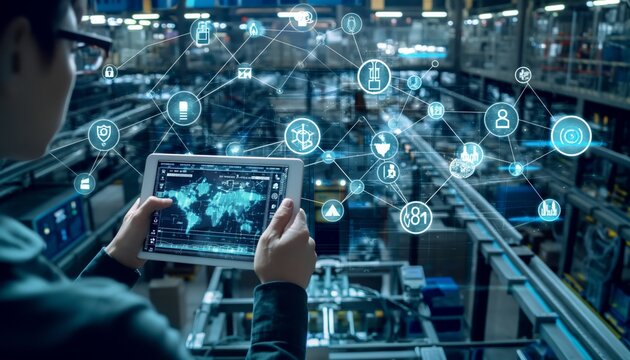 Manufacturing and industry with advanced AI-based automated machines