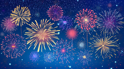 Fototapeta premium Colorful fireworks