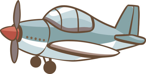cartoon illustration of an airplane
