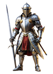 Fototapeta premium a knight isolated on transparent background