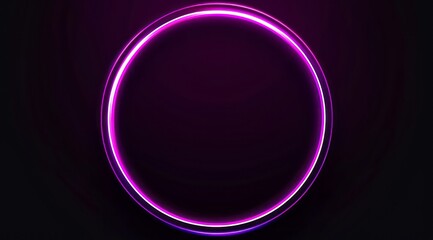 Obraz premium Black background with a purple light effect circle