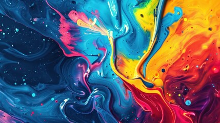 colorful abstract background paint splash vibrant color