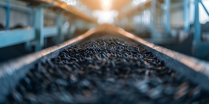 Moving biomass to a pyrolysis reactor for biochar production using a conveyor belt. Concept Conveyor belt design, Biomass transportation, Pyrolysis reactor operation, Biochar production process