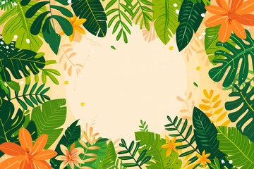 Fototapeta premium Summer Background illustration created with Generative AI