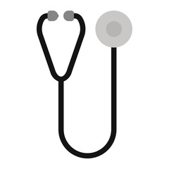 Stethoscope icon in Flat color fill style