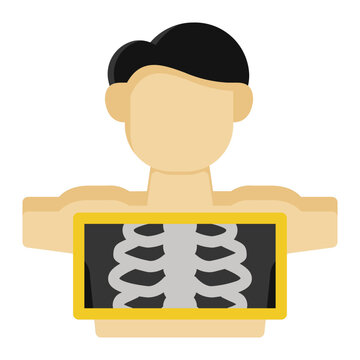 recommend clip art: X ray icon in Flat color fill style