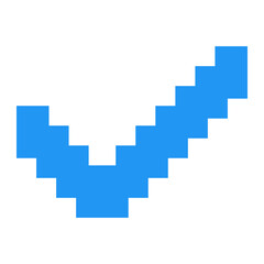 pixel art style check mark icon button, checklist icon button