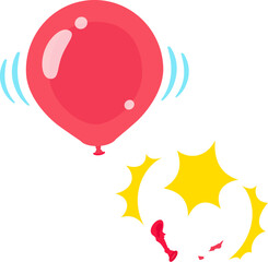 膨らませたゴム風船と割れたゴム風船 © logistock