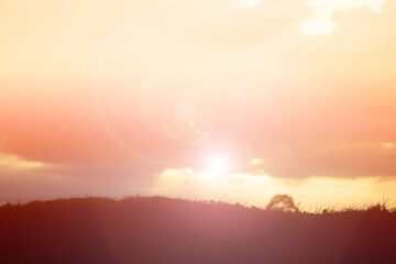 Fototapeta premium Blur background orange red pink yellow