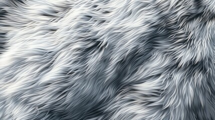 Fototapeta premium Wolf fur texture, grey and white fur with detailed strands, Photorealistic, Seamless pattern