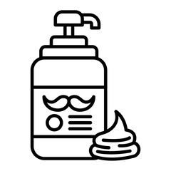 Shaving cream icon. outline icon