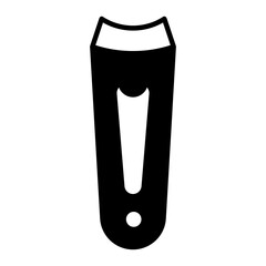 nail clipper icon. black fill icon