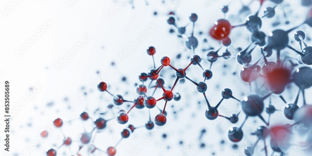 Aufkleber Intricate molecular structure graphic, symbolizing the complexity and beauty of molecular arrangements