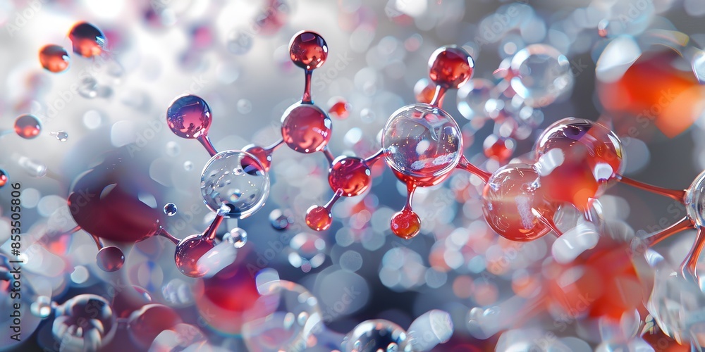 Aufkleber modern molecular structure concept, showcasing the interconnectedness and complexity of chemical com