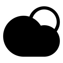 Obraz premium Cloudy Icon for Weather and Climate Forecasting